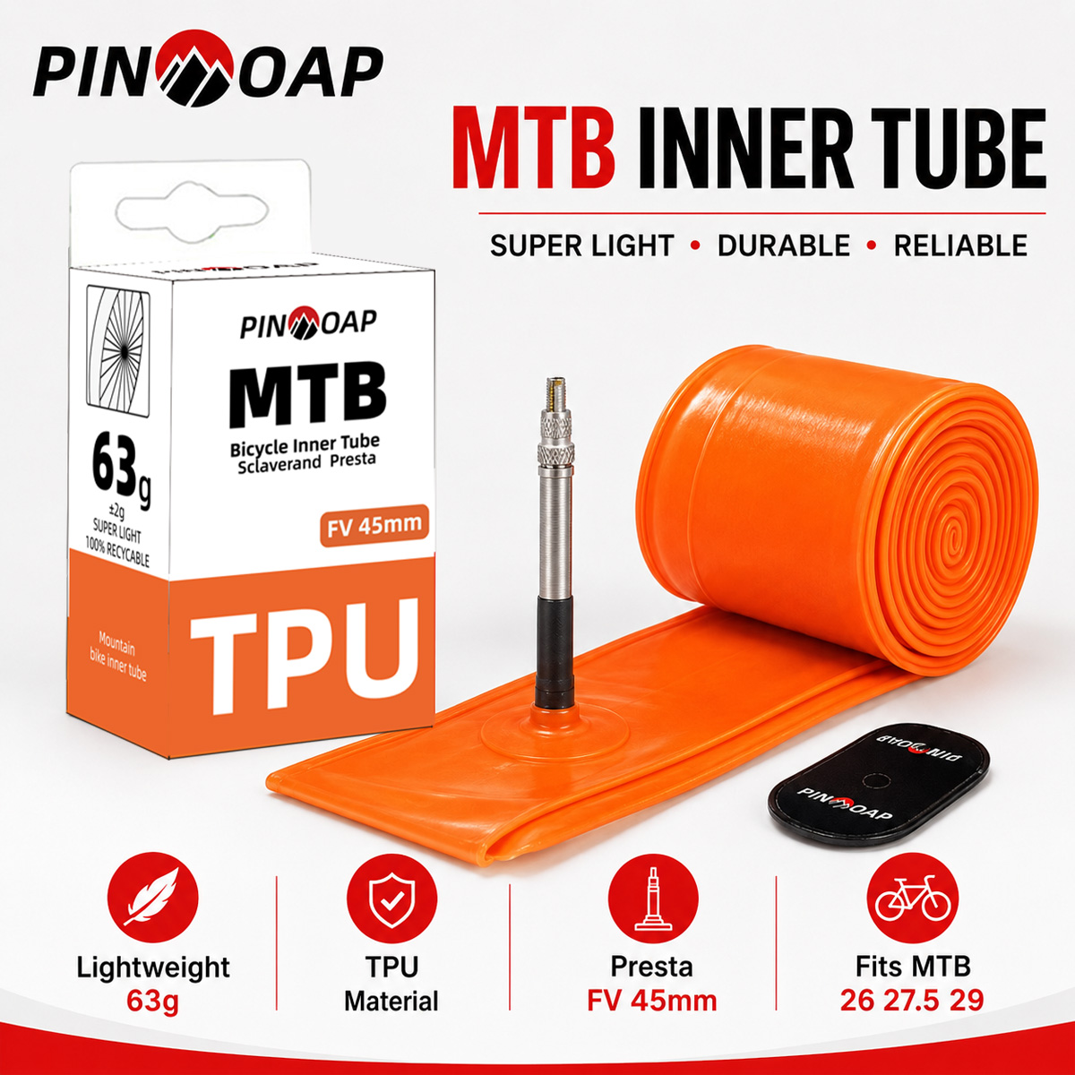 Mountain Biking Tube - PINMOAP Ban Dalam Sepeda Gunung Mtb,