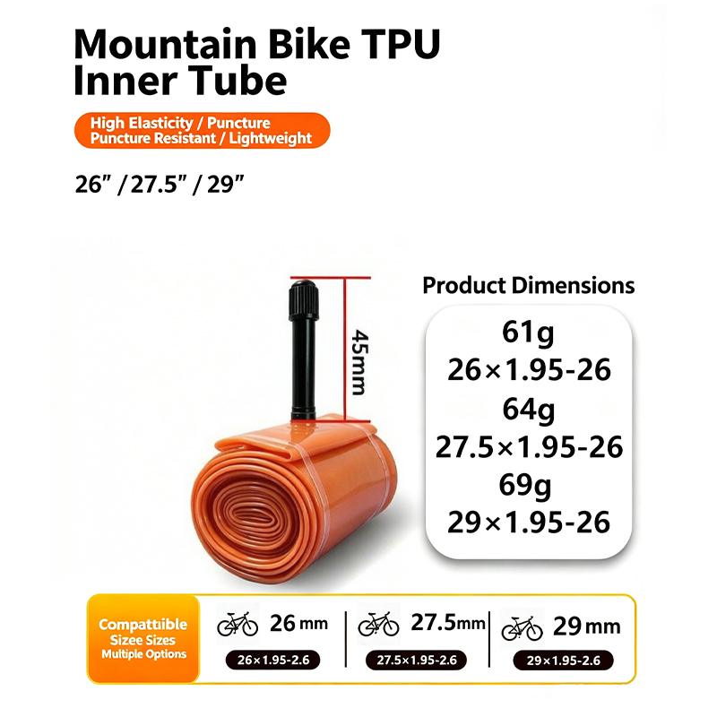 Mountain Biking Tube - Ban Dalam TPU Sepeda Gunung 26/27.5/29x1.95-2.6